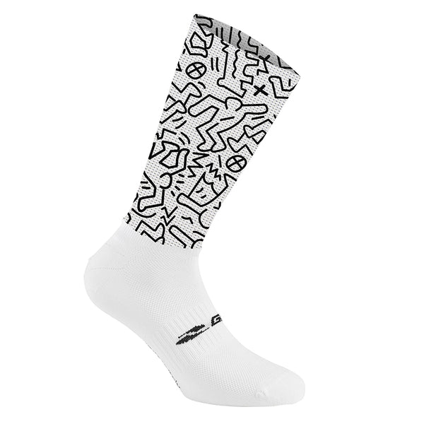 Chaussettes - Socquettes Été Gist Vela Motif Noir Et Blanc 43-47 Antibacterien - Hauteur 20 cm (Paire)