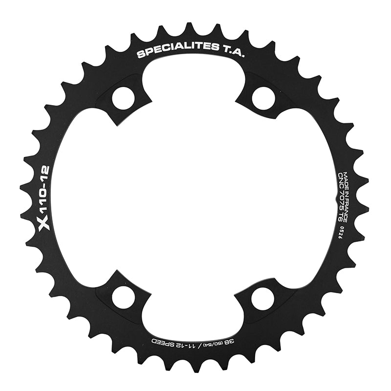 Plateau Route 4 branches Ø 110 Pour Shimano Ultegra R8100-8170 Dura-Ace R9200-9270 105 R7100 Ta X110 38 dents Intérieur
