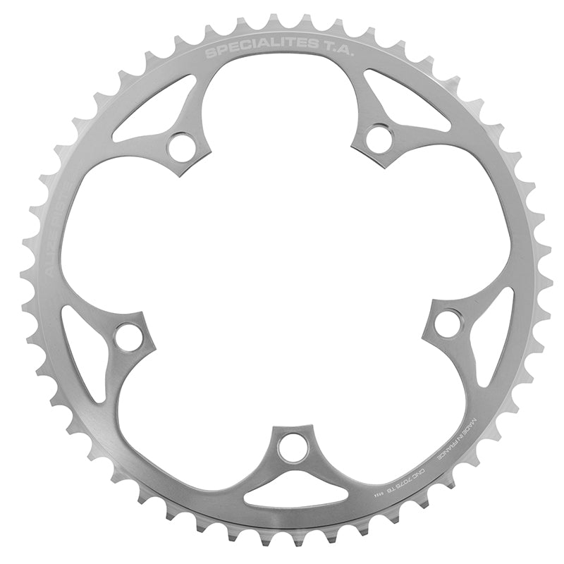 Plateau Piste 5 branches Ø 130 Ta Alize 50 dents Argent Alu 7075 Pour Chaîne 3.17 mm (1"1-8)