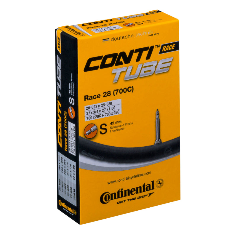 Chambre A Air Vélo 700 X 20-25 Continental Valve Presta Obus Demontable 40 mm