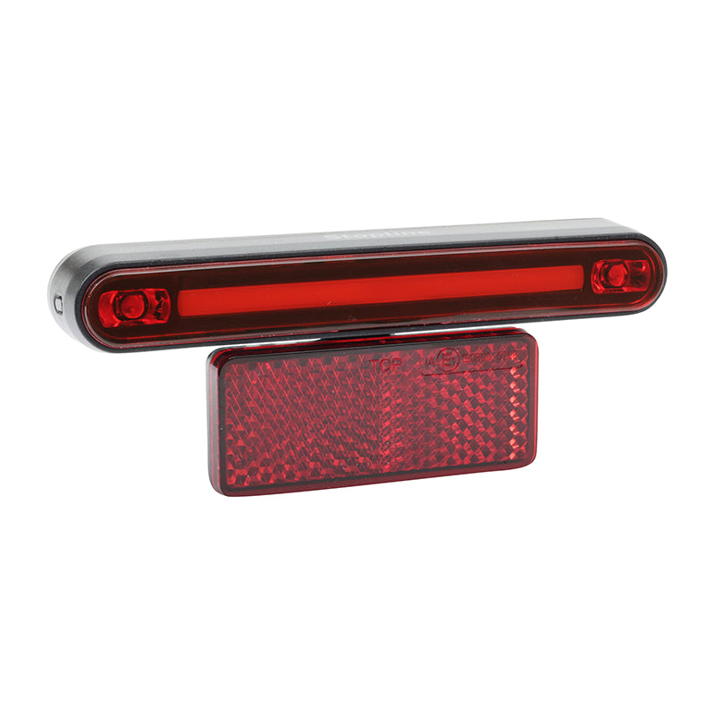Éclairage Vélo VAE - E-Bike Arrière Sur Porte-Bagage Marwi Stopline 6-12V Noir Fonction Feu Stop Entraxe 50-80 mm (Vendu