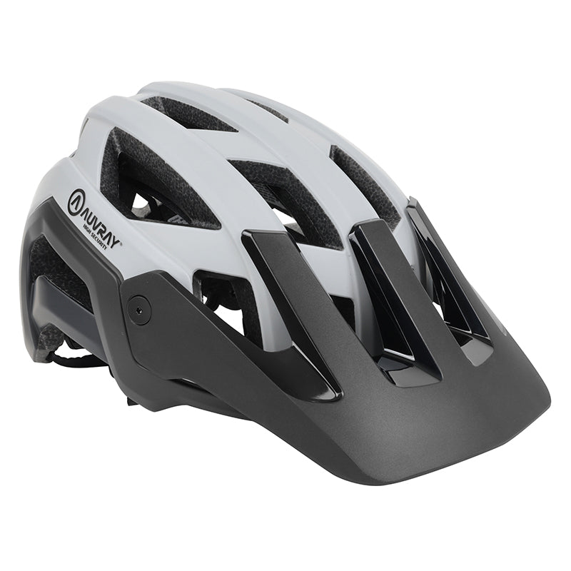 Casque Vélo Adulte Auvray VTT Stronger In-Mold Gris Clair-Noir Taille L (59-63 cm) Réglage Molette (Offre Spéciale)