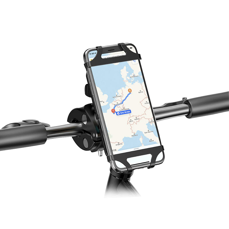 Support Smartphone-Telephone Rixus Universel Avec Sangle Silicone Noir Avec Fixation A Collier Sur Cintre(Vendu A L'Unit