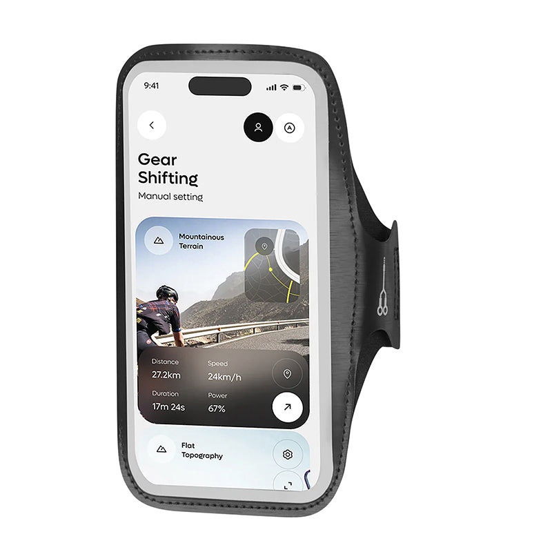 Etui-Pochette-Brassard Pour Smartphone-Telephone Rixus Sport XL Ultra Resistant Noir Fixation Velcro (Vendu A L'Unite) -Rxsp02-