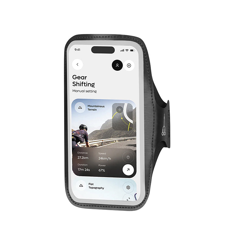 Etui-Pochette-Brassard Pour Smartphone-Telephone Rixus Sport L Ultra Resistant Noir Fixation Velcro (Vendu A L'Unite) -R