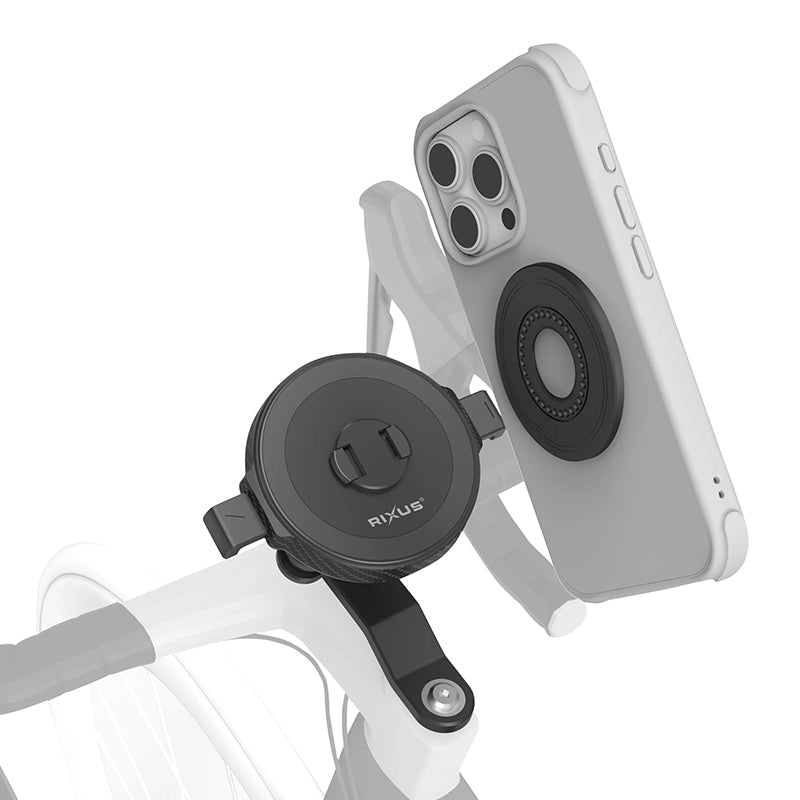 Support Smartphone-Telephone Rixus One-Lock Anti-Choc Mag Speed Set Fixation Etoile Jeu De Direction + Support Adhesif P