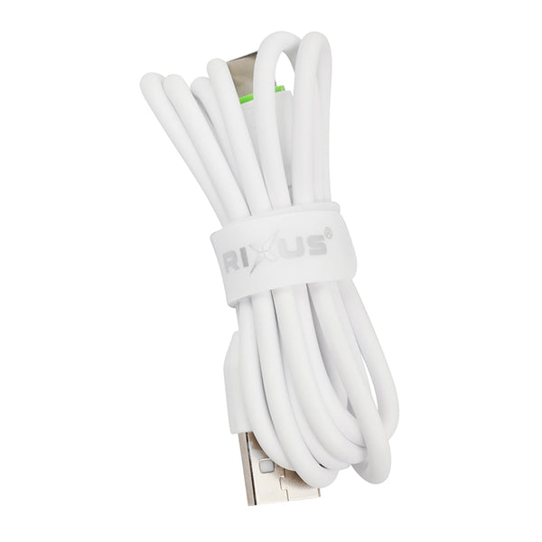 Câble De Chargement Usb-A Vers Usb-C Rixus Blanc 12W L100 cm (Vendu A L'Unite) -Rxub81Cs-