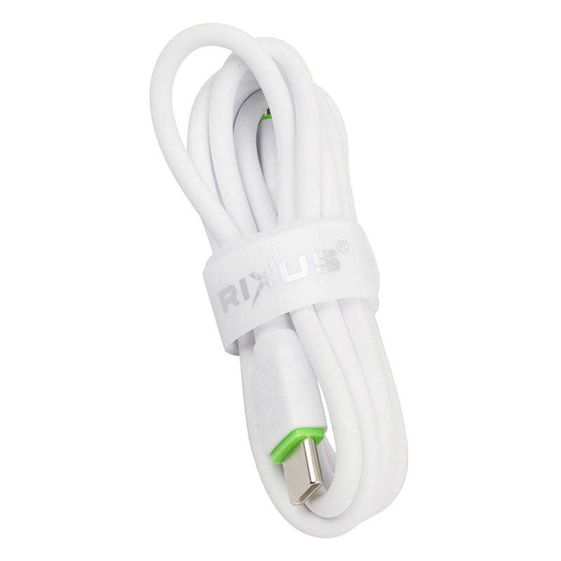 Câble De Chargement Usb-C Vers Usb-C Rixus Blanc 60W L1 M (Vendu A L'Unite) -Rx2015S-