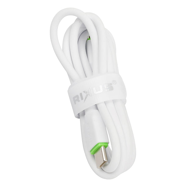 Câble De Chargement Usb-C Vers Usb-C Rixus Blanc 60W L1 M (Vendu A L'Unite) -Rx2015S-