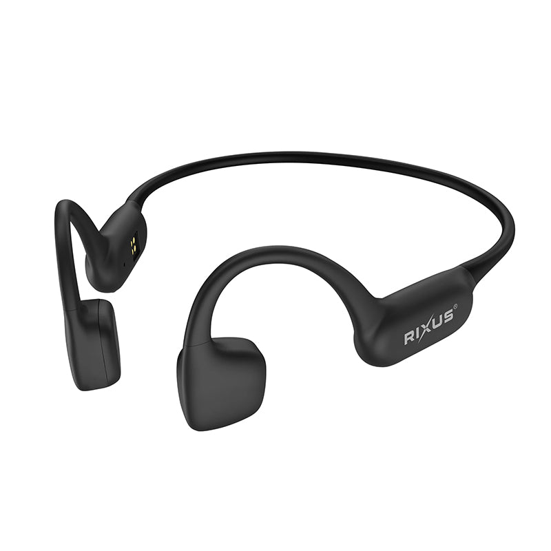 Ecouteur Oreille Libre-Casque Conduction Osseuse Rixus Pro Bluetooth 6.0 Noir 180 Mah, Autonomie 8H, Ipx8 : Compatible N
