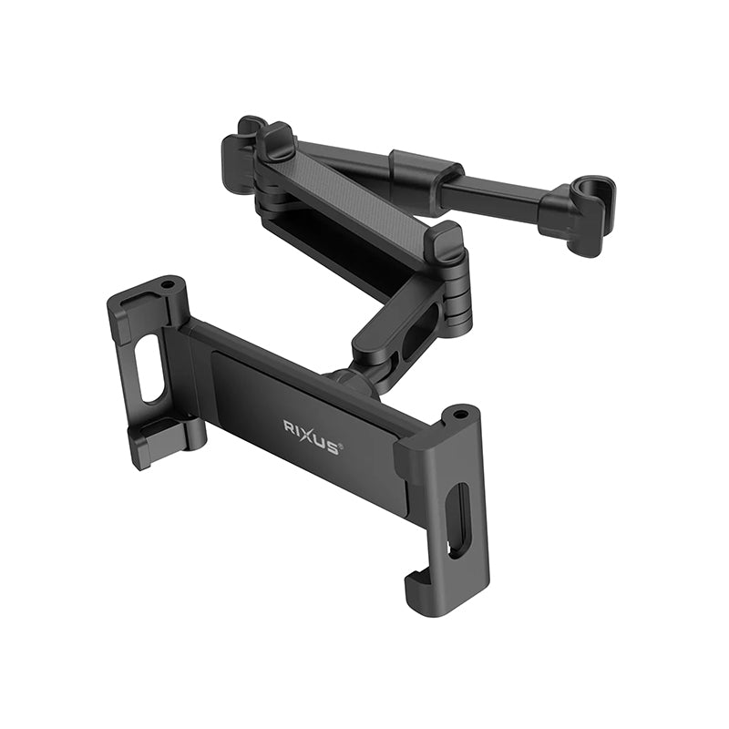 Support Tablette Rixus A Bras Télescopique Noir Fixation Appui-Tête Pour Passager Arrière Voiture (Vendu A L'Unite) -Rxh