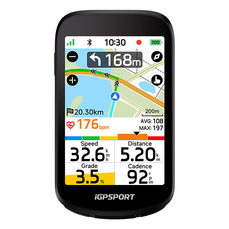 Gps - Compteur Igpsport Bsc500 Couleur Tactile 3,3" - Cartographie - Autonomie 25H - Multi Fonction Compatible + Komoot, Training Peaks