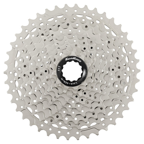 Cassette 10V. Sunrace Ms2 11-42 VTT Pour Shimano Metallic Argent (11-13-15-18-21-24-28-32-36-42) (Montage Atelier)