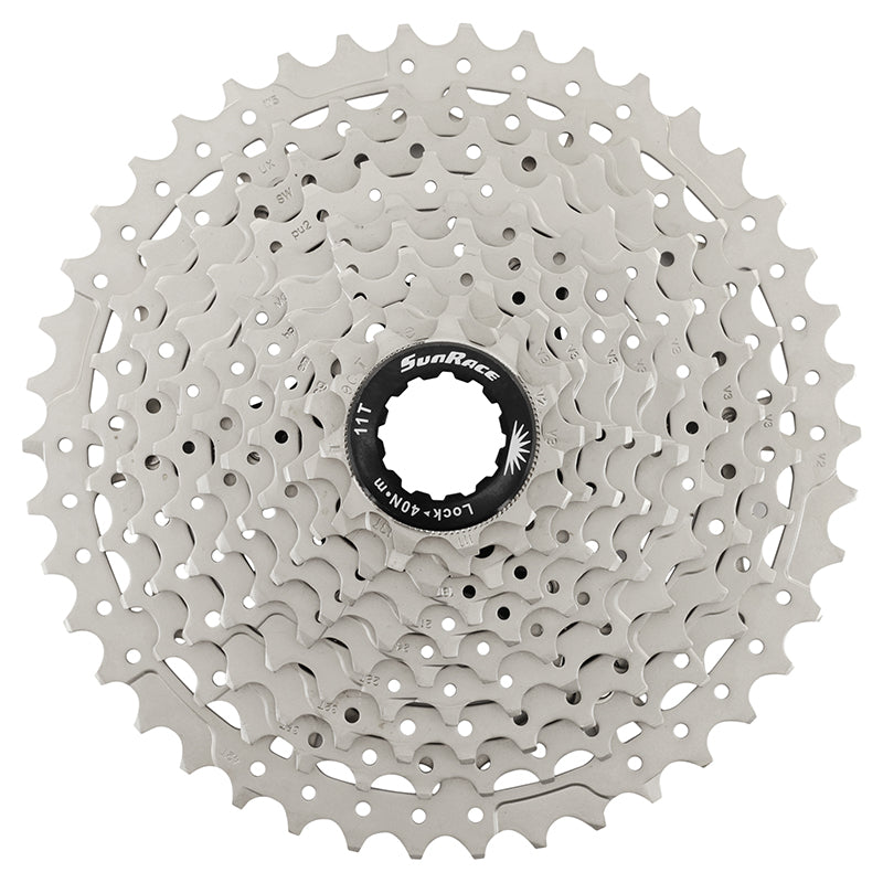 Cassette 10V. Sunrace Ms2 11-42 VTT Pour Shimano Metallic Argent (11-13-15-18-21-24-28-32-36-42) (Montage Atelier)