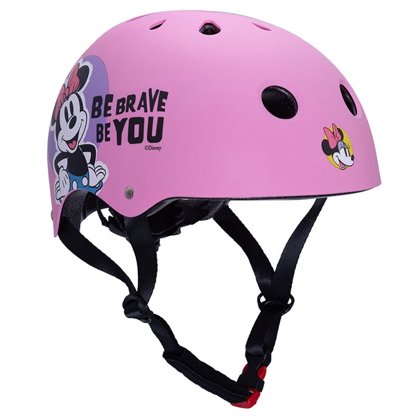 Casque Vélo Enfant Disney Minnie Rose Avec Molette Réglage Taille 52-56 (Vendu Sur Carte)