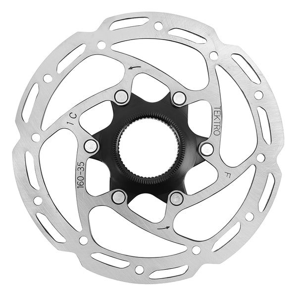 Disque De Frein VTT Centerlock Tektro 160 mm Noir Pour Tout Type De Plaquette Sans Écrou (Montage Atelier)