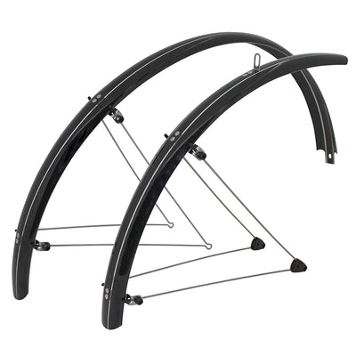 Garde Boue VTT Tringles 26" Stronglight Tour Version E 54 mm Noir Alu-Plastique (Paire) Fixation Safe Clip