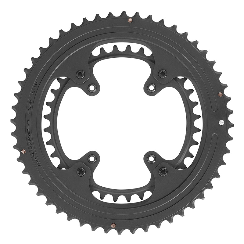 Jeu De Plateau Route 4 branches Ø 121-128 Campagnolo Super Record 13 50-34 dents Noir Alu 7075 13V. (Vendu Par 2)