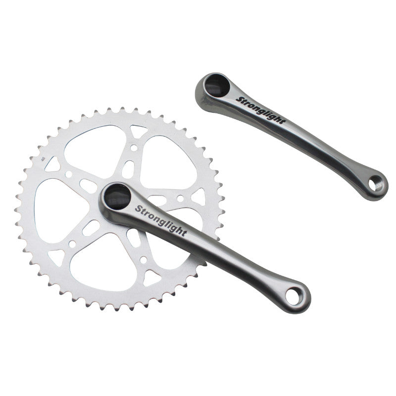 Pédalier City Stronglight Sl55 Alu Argent 170 mm 46D. Chaîne 2.38 (Axe Carré 115 mm)