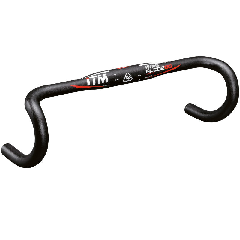 Cintre Route Itm Alcor Wing Alu Profil Aile Noir 31,8 L 40 Extérieur (Axe-Axe 38 cm) 295G Deco Rouge-Blanc