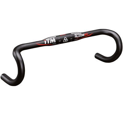 Cintre Route Itm Alcor Wing Alu Profil Aile Noir 31,8 L 42 Extérieur (Axe-Axe 40 cm) 295G Deco Rouge-Blanc