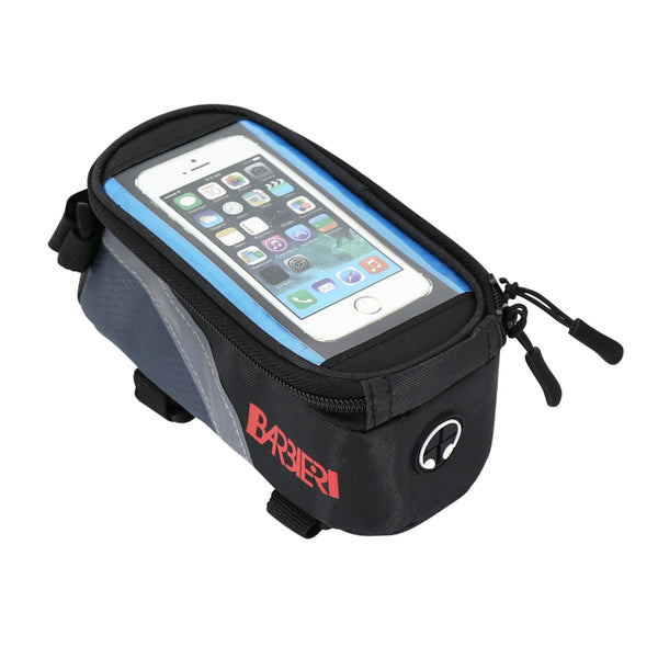 Sacoche De Cadre-Potence Vélo Smartphone Pour Telephone Portable - I-Phone Fixation A Velcro (17X9X7 cm)