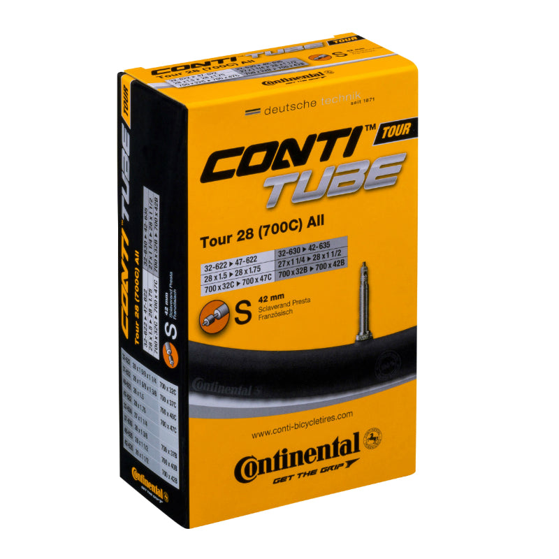 Chambre A Air Vélo 700 X 32-47 Continental Valve Presta Obus Demontable