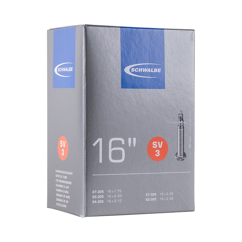 Chambre A Air Vélo 16 X 1.75-2.50 Schwalbe Valve Presta (47-62X305) (Sv3)