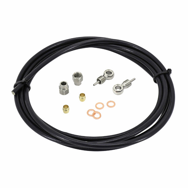 Durite Frein Disque Newton Noir 2.5M (Kit Complets Avec Fixations Pour 2 Étriers) Universel Pour Shimano Et Autre Frein
