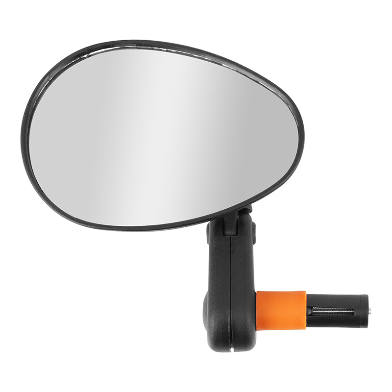 Rétroviseur Vélo Gauche Ou Droit Newton Oval Réglable Fixation Extremite Cintre (Miroir 11X7 cm)