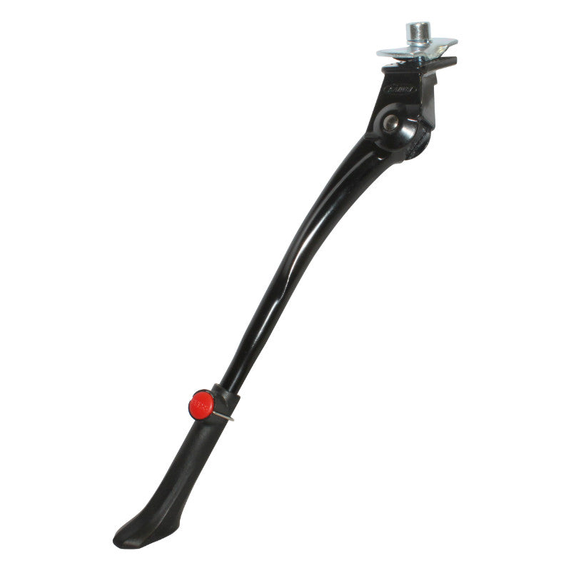 Béquille Vélo Laterale Avec Plaque P2R 24-29" Renforcé Réglable Sans Outil Alu Noir