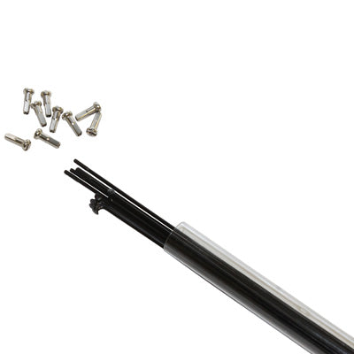 Rayon INOX Noir 2 mm L 282 mm Tête Coudée Avec Écrou (Tube De 10)