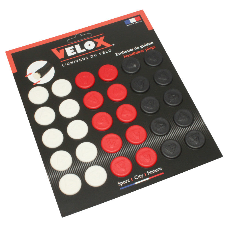 Bouchon De Cintre Route Velox Rouge(X10) - Blanc(X10) - Noir(X10) (Carte De 30)
