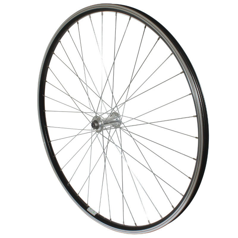 Roue VTC Patin Blocage 700 X 35 - 28" P2R Avant Alu Noir Double Paroi Moyeu Alu 622-19