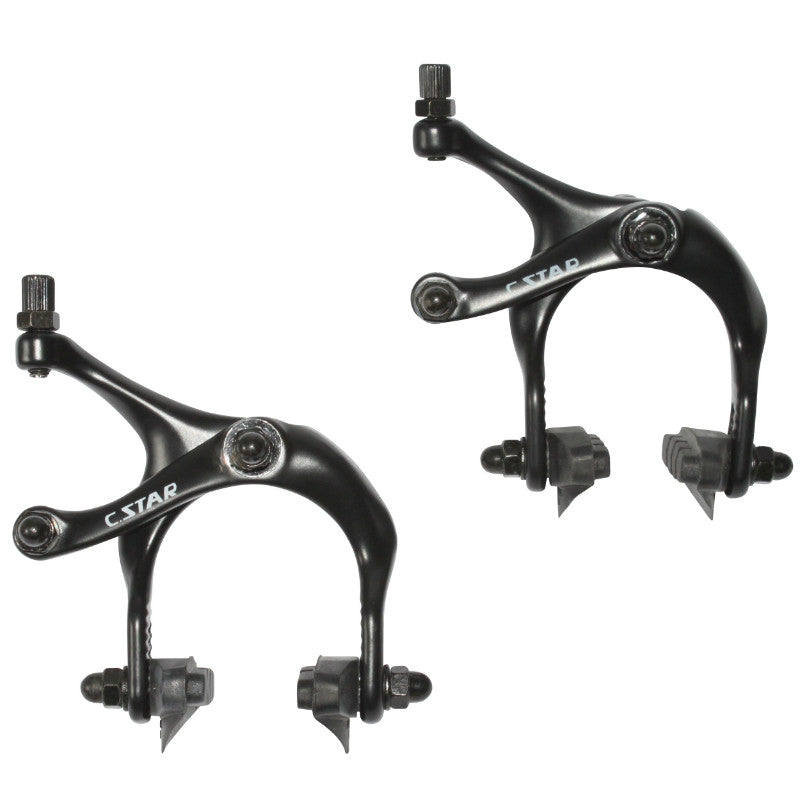 Étrier Frein Route-Fixie Patin Newton Alu Noir Anodise Pour Roue 700 (Paire)