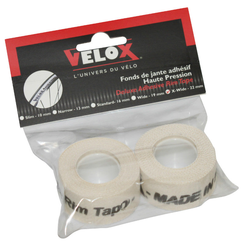 Fond De Jante Velox Tressé Adhesif En 22 mm Longueur 2M (2 Pieces Sur Carte)