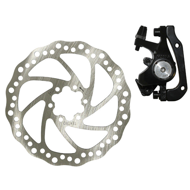 Frein A Disque VTT Mecanique AR (Étrier + Disque) 160 mm Post Mount + Adaptateur International Compatible AR 160 mm Et Va 180 mm