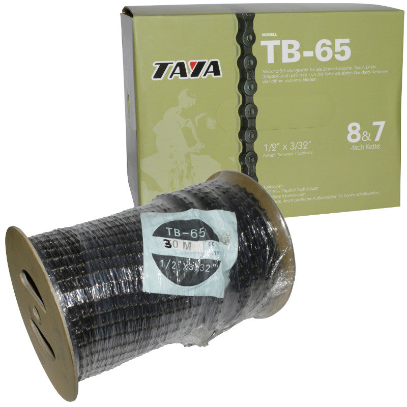 Chaîne Vélo 7-8V. Route-VTT Noir Rouleau De 30M (Avec 30 Connecteurs) -Se Monte Aussi Pour 5-6V. Route-VTT -1-2"X3-32"-