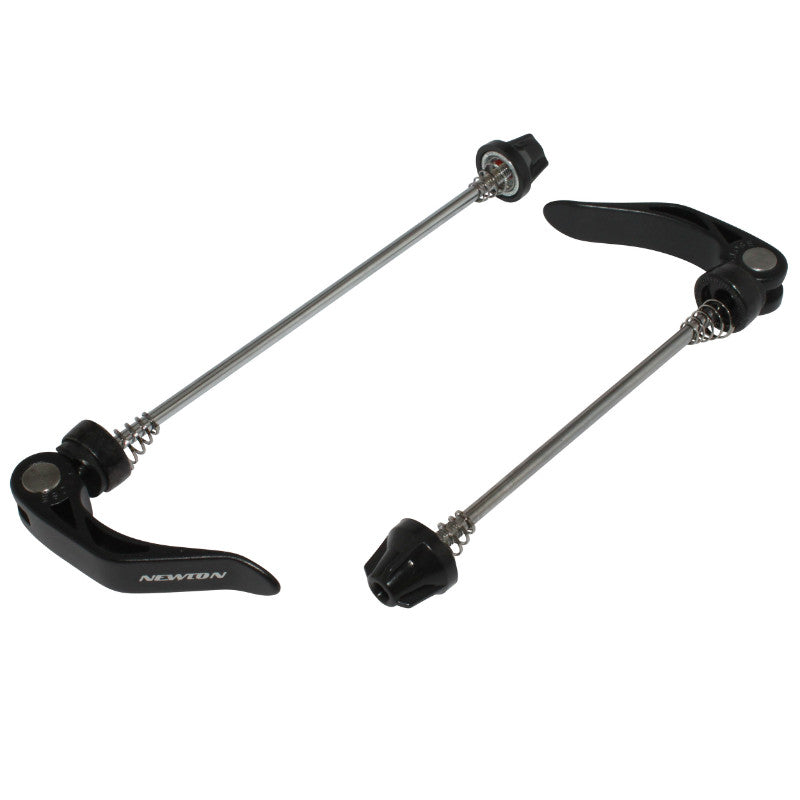 Blocage Rapide De Roue Route Avant + Arrière Newton Noir VTT-Route (Compatible Patte Large Sur Cadre Carbone) (Kit 2 Pieces)