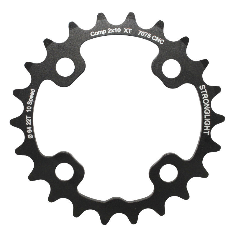 Plateau VTT 4 branches Ø 64 Pour Shimano Xt M785 Stronglight Double 22 dents Intérieur Noir (Pour Extérieur 36 dents) No