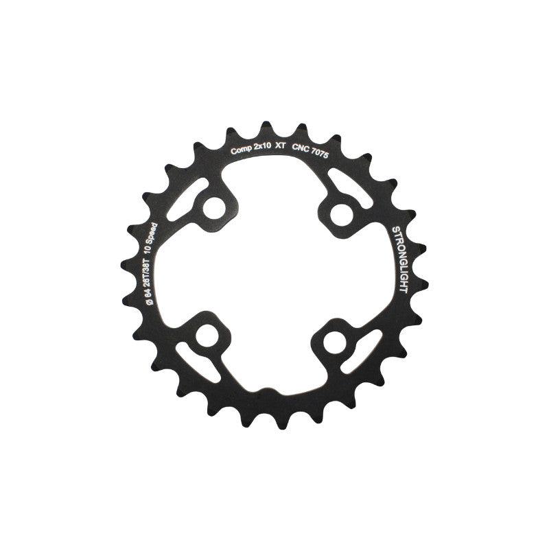 Plateau VTT 4 branches Ø 64 Pour Shimano Xt M785 Stronglight Double 26 dents Intérieur Noir (Pour Extérieur 38 dents) No