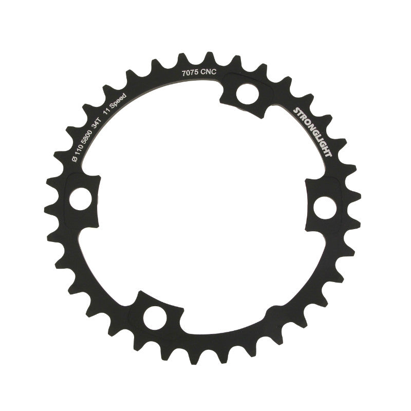 Plateau Route 4 branches Ø 110 Pour Shimano 105 5800 Stronglight 34 dents Intérieur Noir Compatible Ultegra 6800 - Dura-