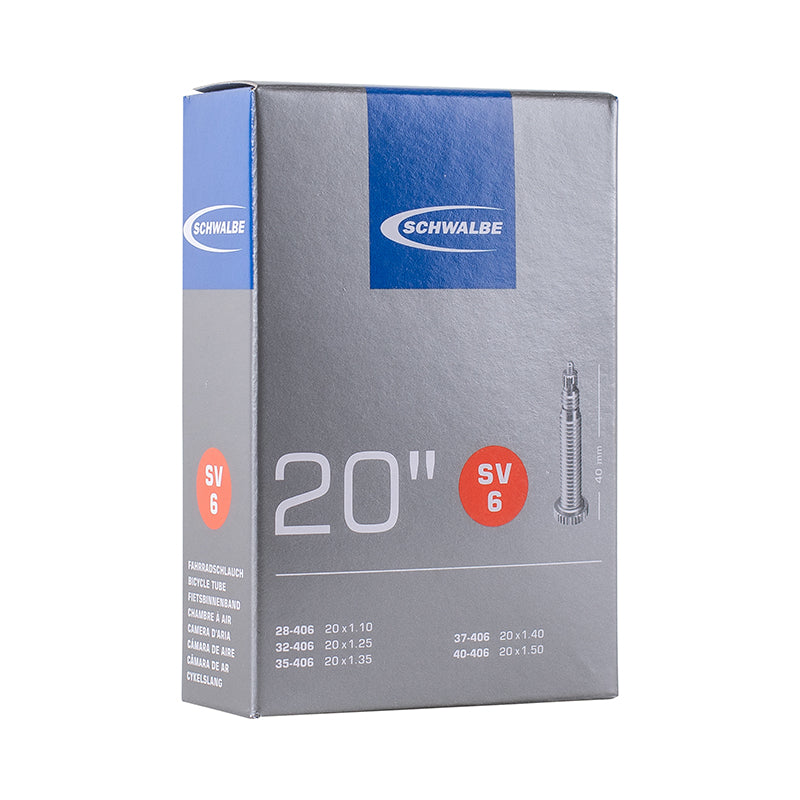 Chambre A Air Vélo 20 X 1 1-8 Schwalbe Valve Standard (28-406 À 40-406) (Av6)