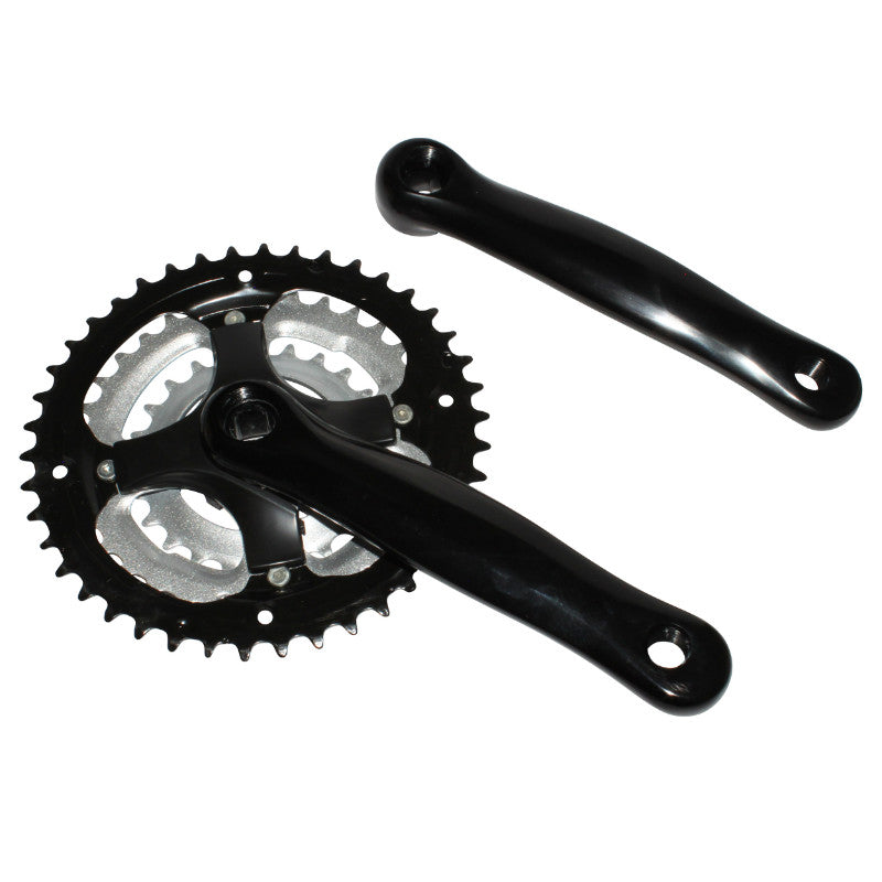 Pédalier VTT P2R 7-8V. Alu Noir 170 mm 42-34-24 (Boîtier 118 mm)