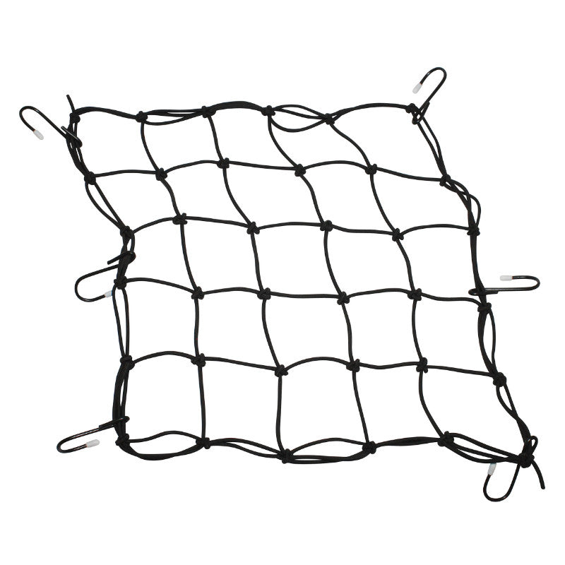 Filet Sandow Cargo 380 X 380 mm Avec 6 Crochets Métal (Sandow Diam 4 mm) (Protection-Maintien Casque) -P2R-