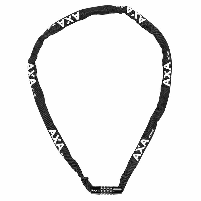 Antivol Vélo Chaîne A Combinaison - Code Axa Rigid Code Diam 3.5 mm L1.20M Noir - Sécurité Niveau 3-15