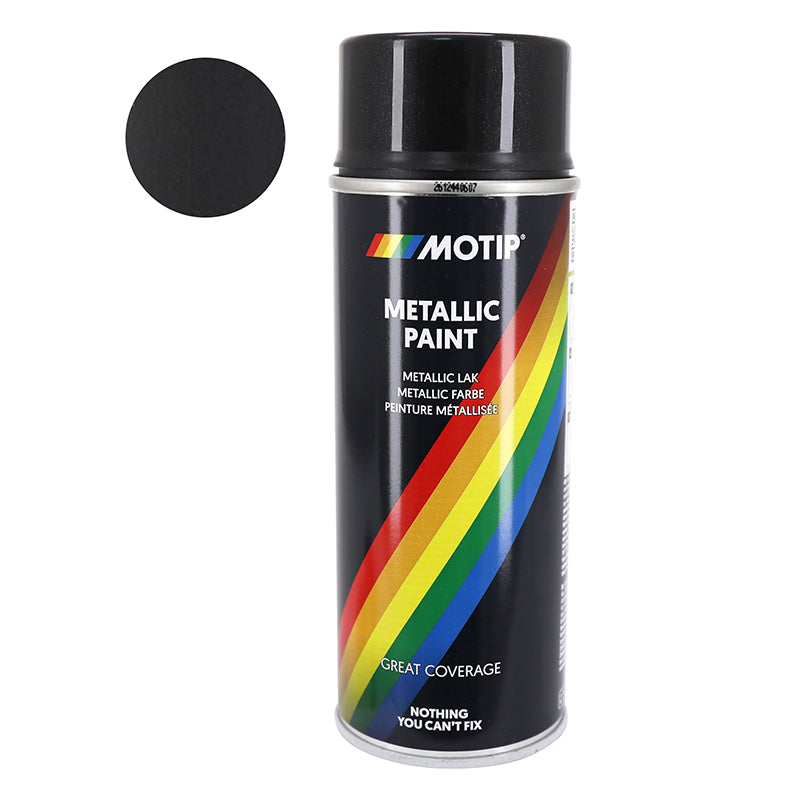 Bombe De Peinture Motip Pro Métal Noir Aerosol 400Ml (04049)