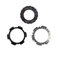 Adaptateur Center Lock pour disque + lockring, axes traversants (cannelures externes)