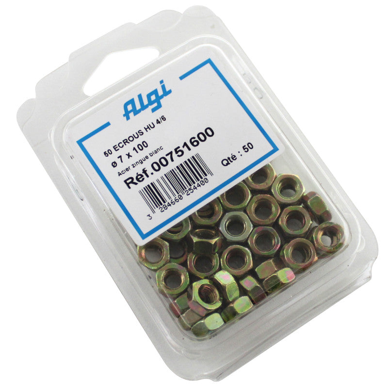 Écrou Algi 6 Pans Diam 7 (Blister De 50) (00751600)