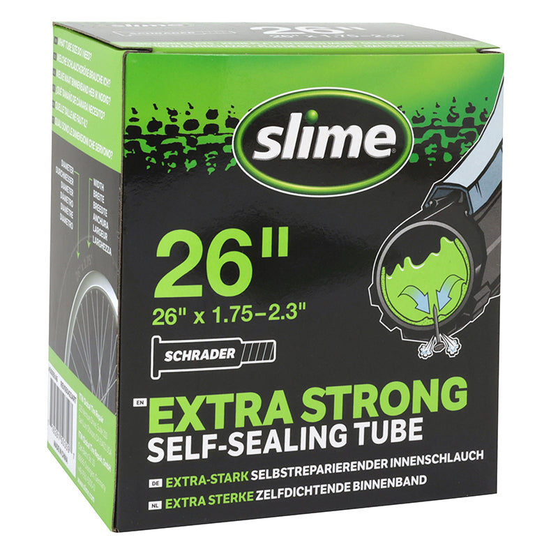 Chambre A Air Vélo 26 X 1.75-2.10 Slime Valve Standard Obus Demontable Avec Liquide Anti-Crevaison